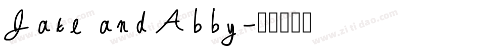 Jake and Abby字体转换